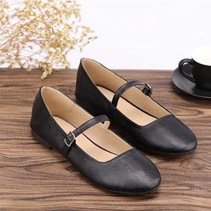CINAK Flats Mary Jane Shoes Womens Casual Comfortable Walking Classic Buckle